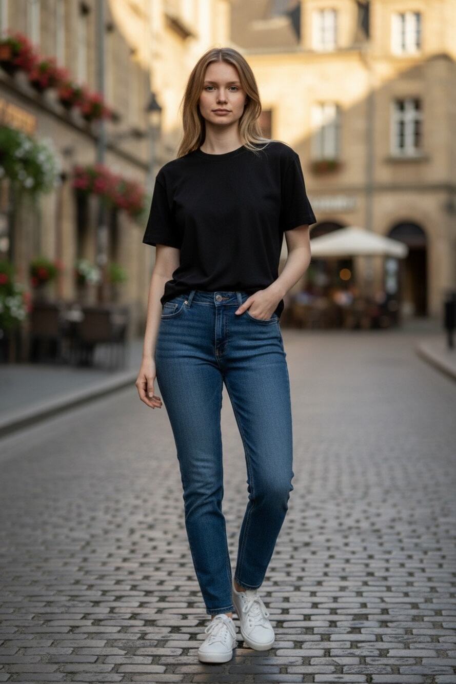 Flattering Mid-Rise Jeans – M Brand, Small Short Size